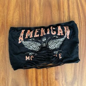 Black Vintage Crop Top